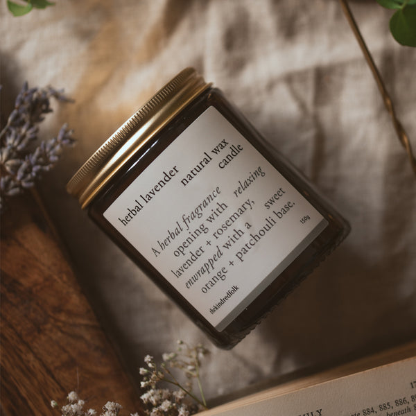 herbal lavender candle